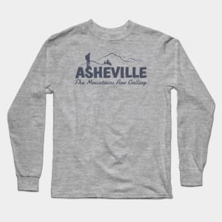 The Mountains Are Calling - Asheville, NC - GreyBO 02 Long Sleeve T-Shirt